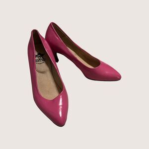 Lamb Accessories Pink Leather Pointed Toe Heels Pumps Size 6.5